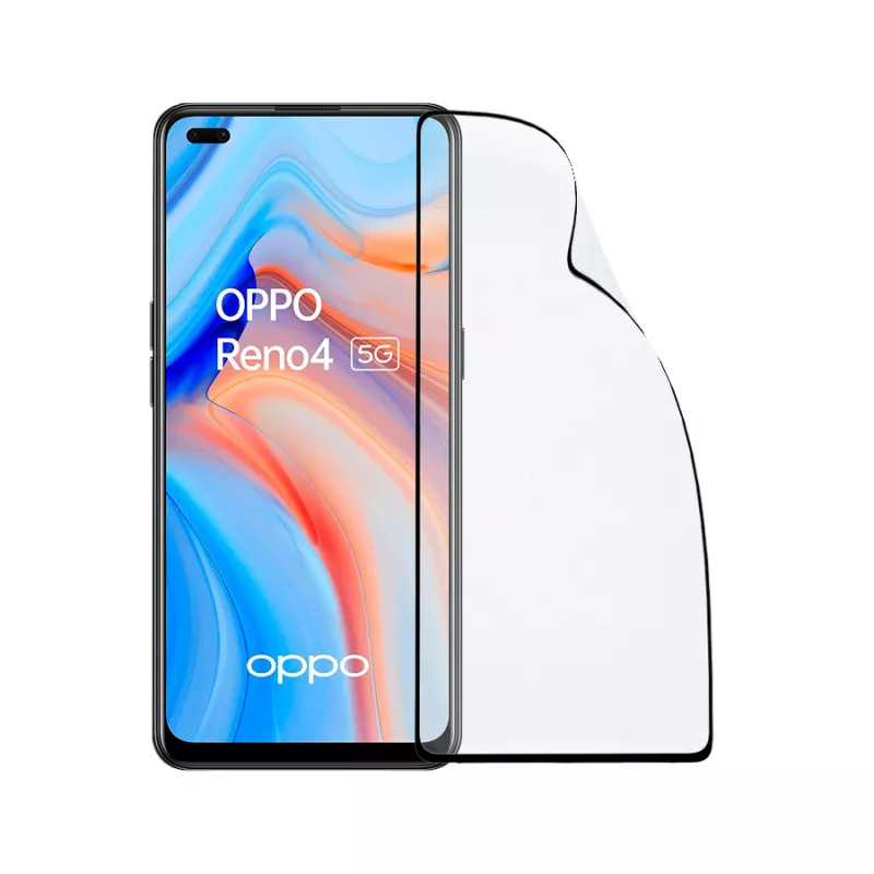 Cristal Templado Completo Irrompible para Oppo Reno4 5G Cristal Templado Completo Irrompible para Oppo Reno4 5G