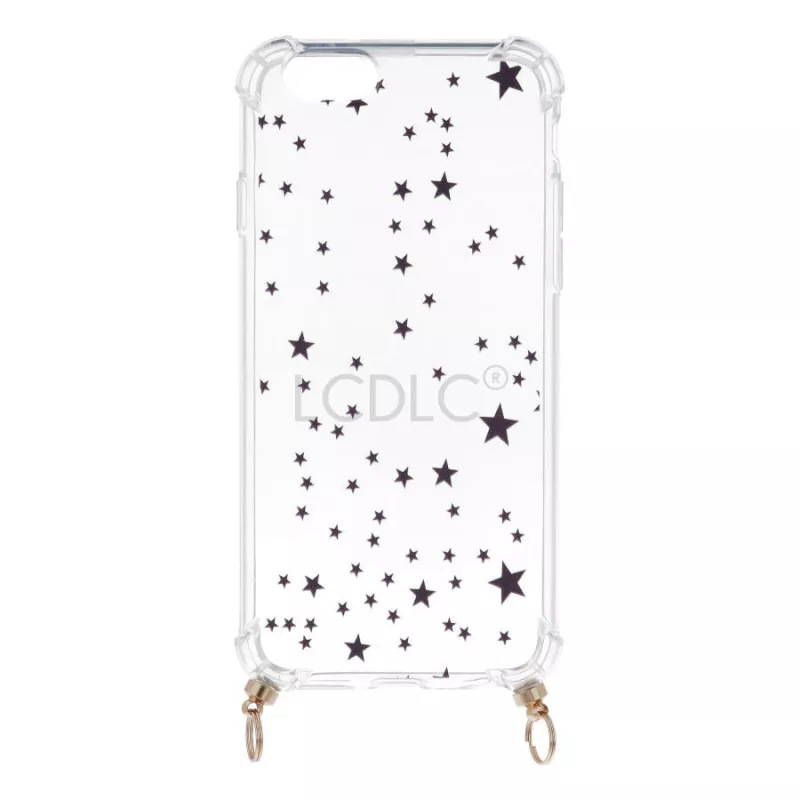 Funda Silicona Colgante Estrellas Negras para iPhone 7 Funda Silicona Colgante Estrellas Negras para iPhone 7