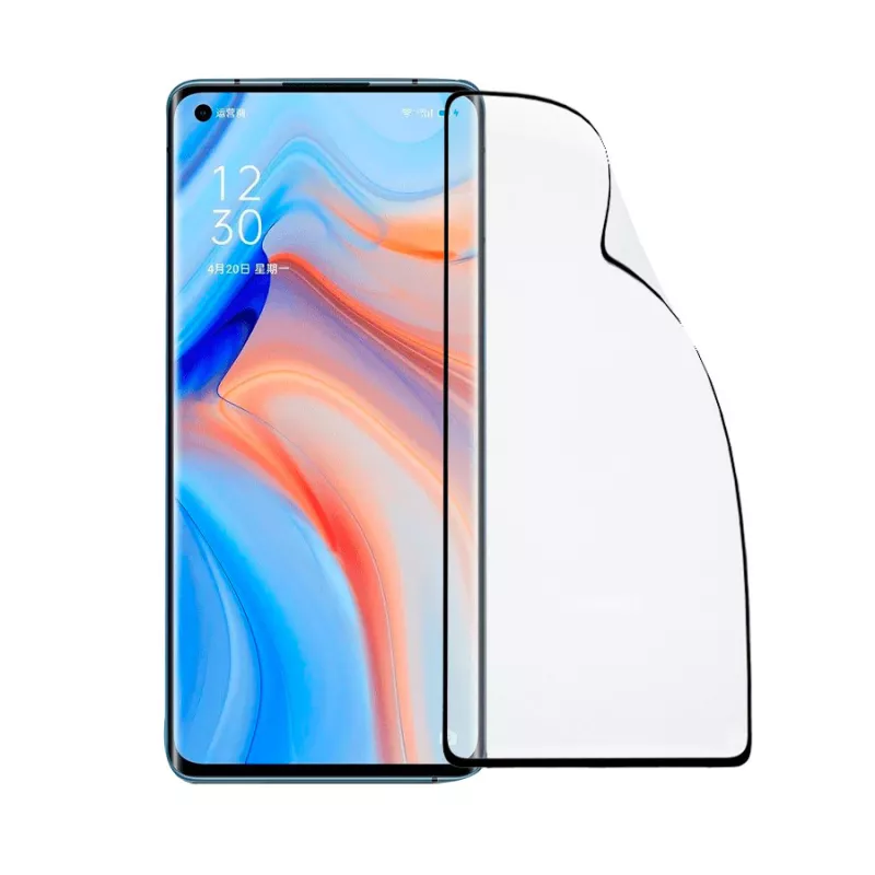 Cristal Templado Completo Irrompible para Oppo Reno4 Pro 5G Cristal Templado Completo Irrompible para Oppo Reno4 Pro 5G