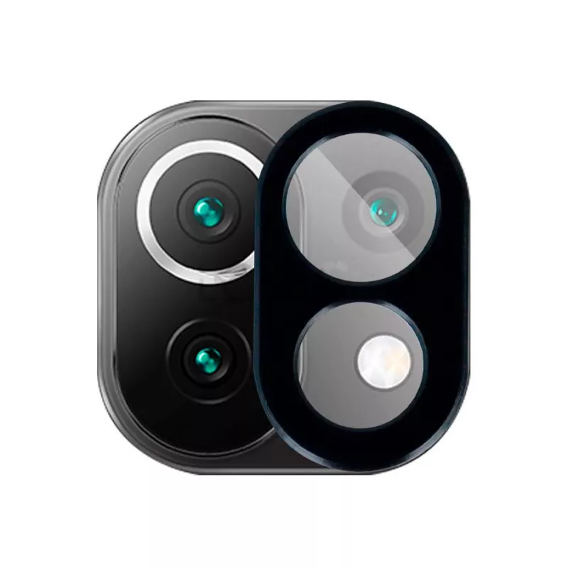 Protector de Cámara Cristal para Xiaomi MI 11 Lite Negro Protector de Cámara Cristal para Xiaomi MI 11 Lite Negro