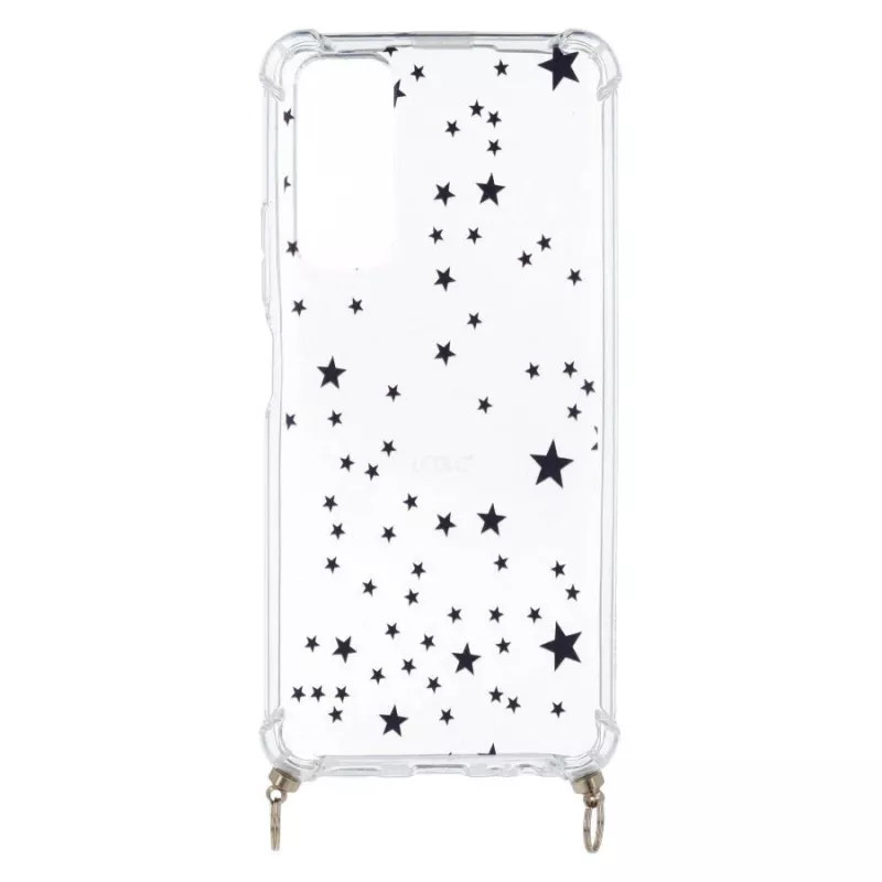 Funda Silicona Colgante Estrellas negras para Huawei P Smart 2021 Funda Silicona Colgante Estrellas negras para Huawei P Smart 2021