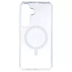 Funda Transparente Logo Compatible con Magsafe para Samsung Galaxy S25 Plus