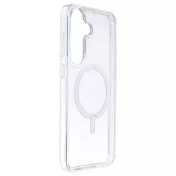 Funda Transparente Logo Compatible con Magsafe para Samsung Galaxy S25 Plus