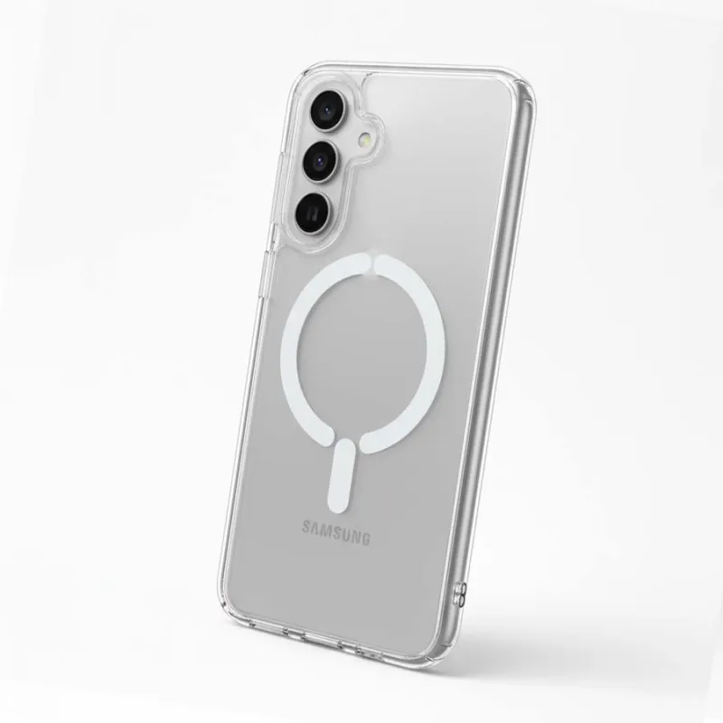 Funda Transparente Logo Compatible con Magsafe para Samsung Galaxy A17